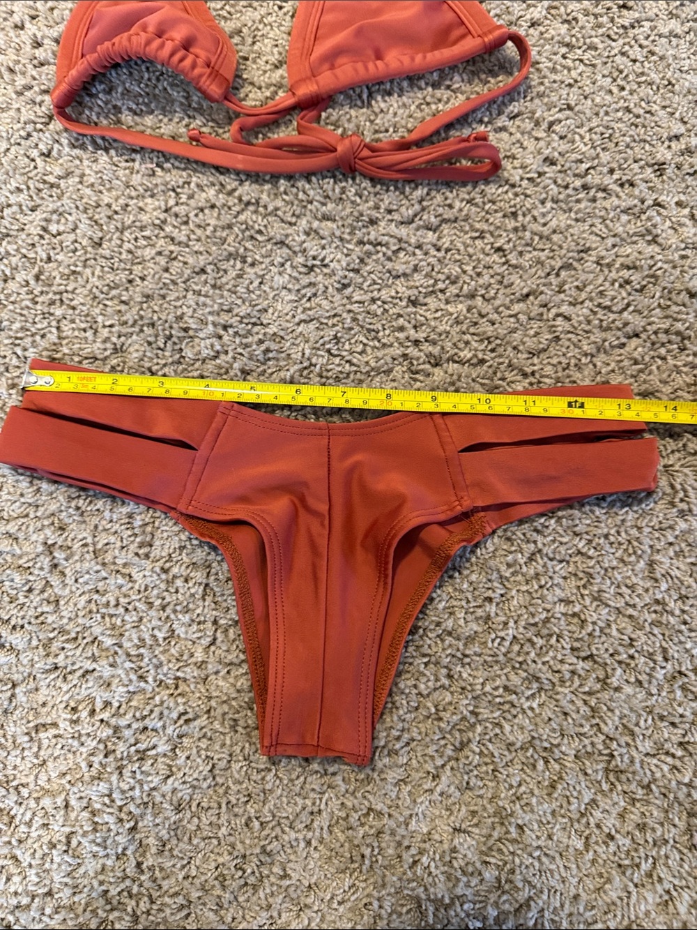 Montce Rust Strappy Triangle Bikini Set - Picture 2 of 6